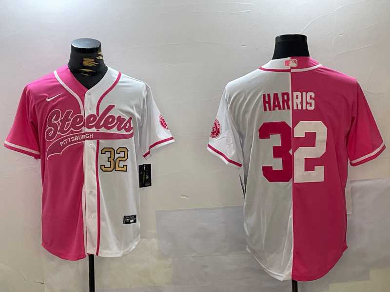 Men%27s Pittsburgh Steelers #32 Franco Harris Franco Harris Franco Harris 2024 Arctic Red White Salute To Service Stitched Baseball Jersey
